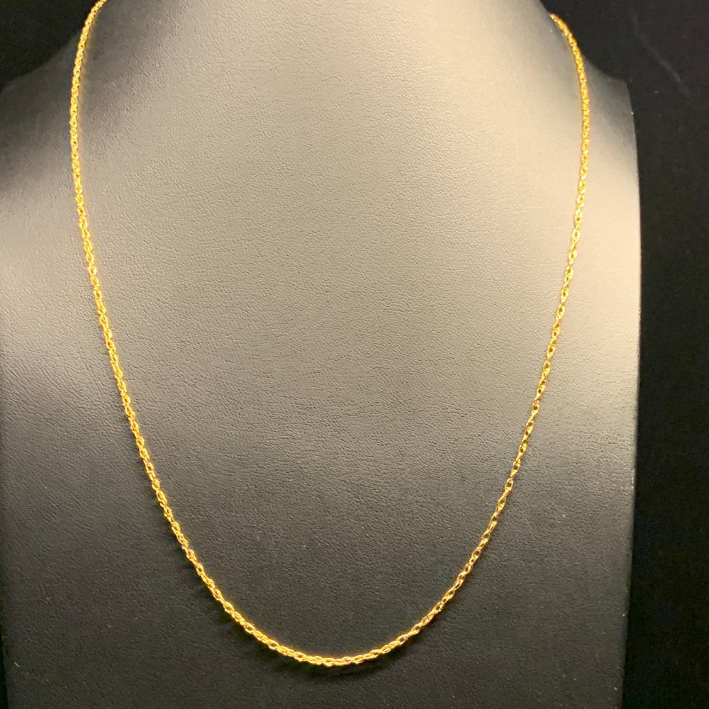 Vintage 1/20 12K Gold Filled Rope Chain Necklace 20 Inch N/C Hallmark